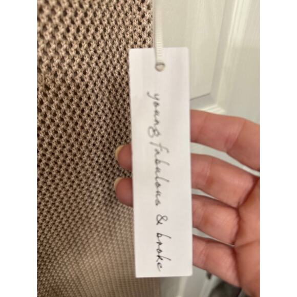 NWT Young, Fabulous,& Broke Faye Crochet Maxi Dress in Sandstone Mineral Wash, S - Picture 11 of 15